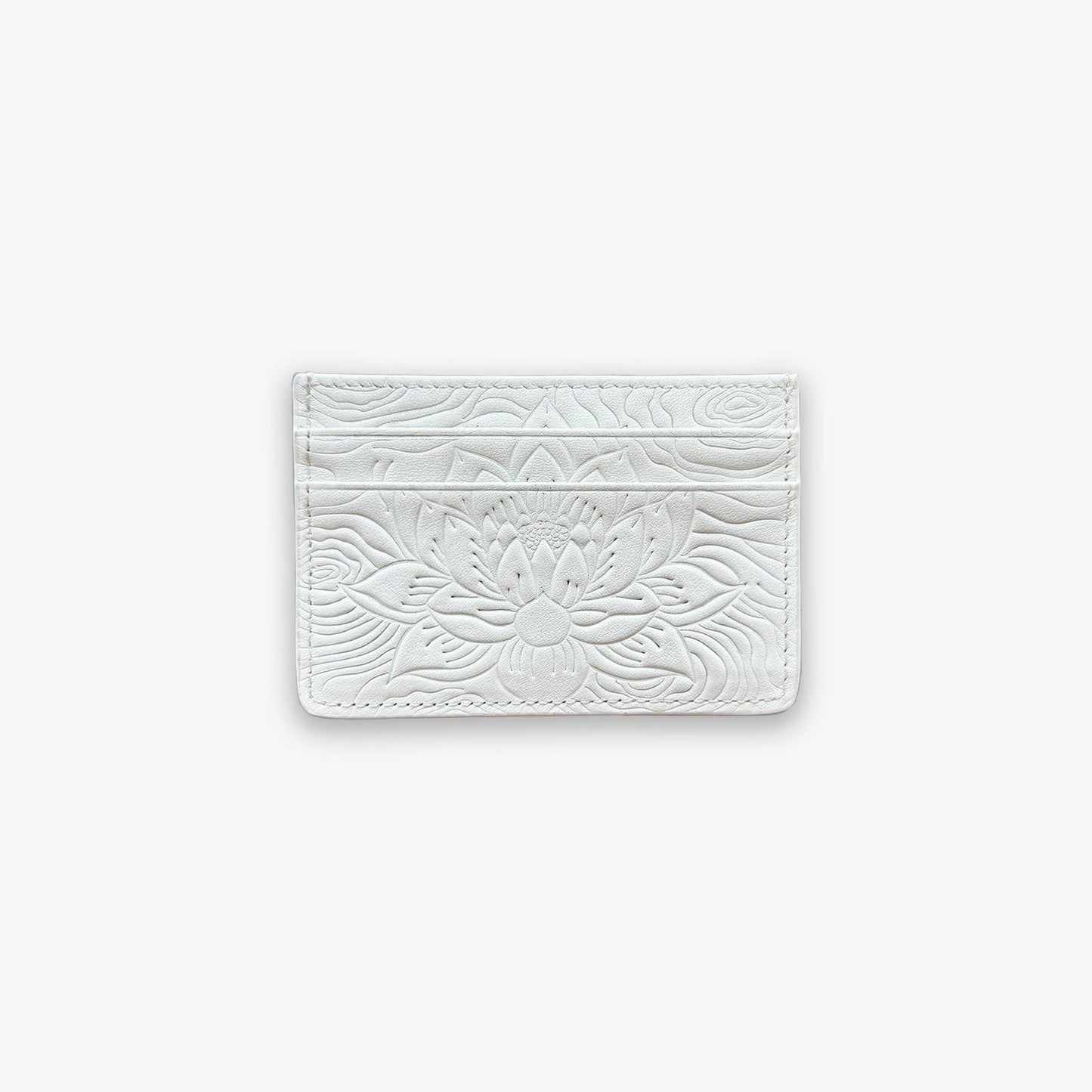 Pearl White Lotus Card Holder