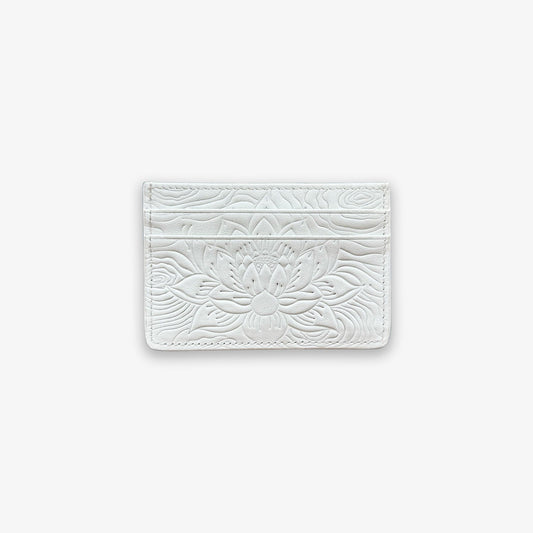 Pearl White Lotus Card Holder